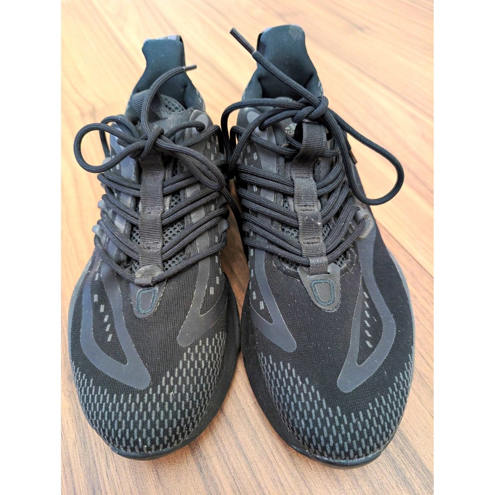 Adidas Alphaboost V1 Women's Size 7 Triple Black Running Shoes HP6133 Boost